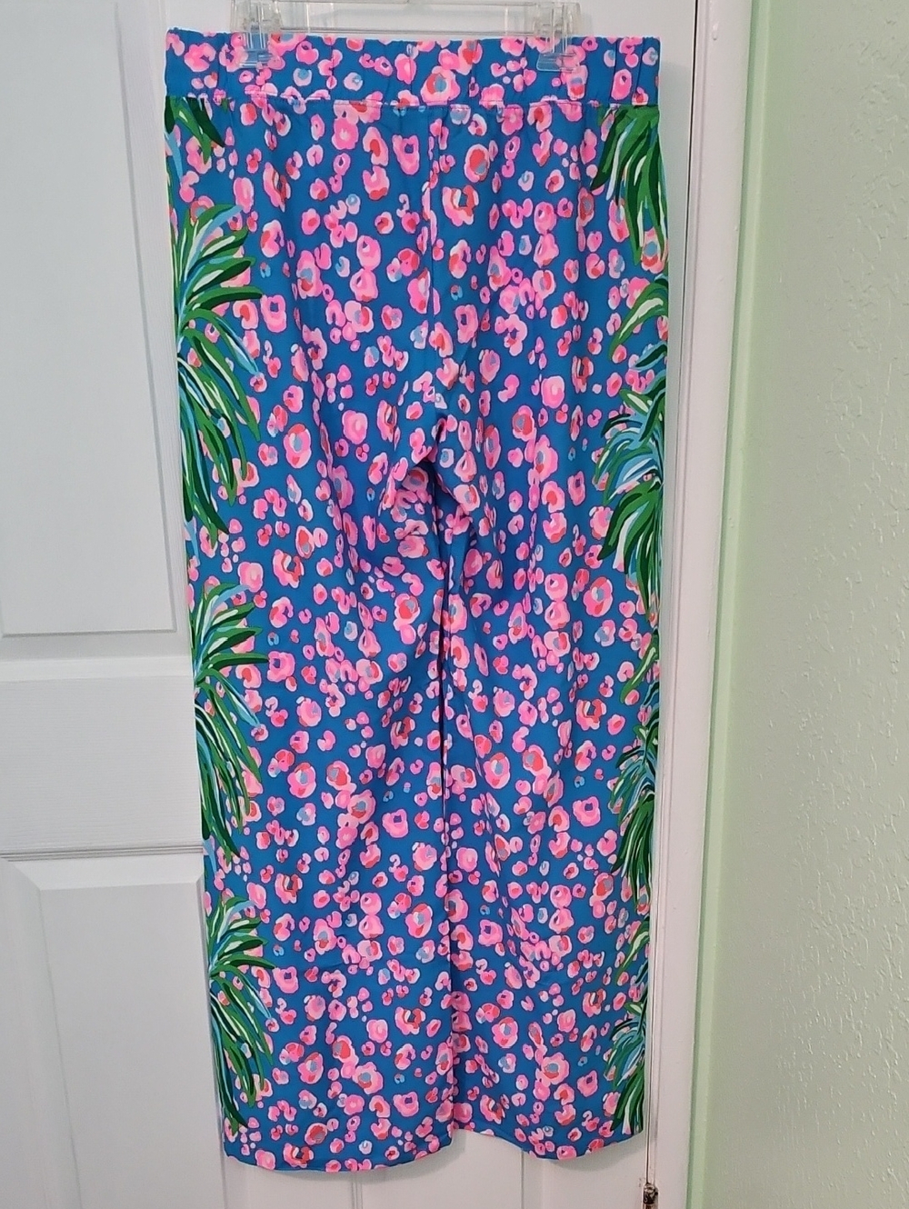 Lilly Pulitzer Floral Pants Large palazzo pants Tropical Vacation - Picture 3 of 6
